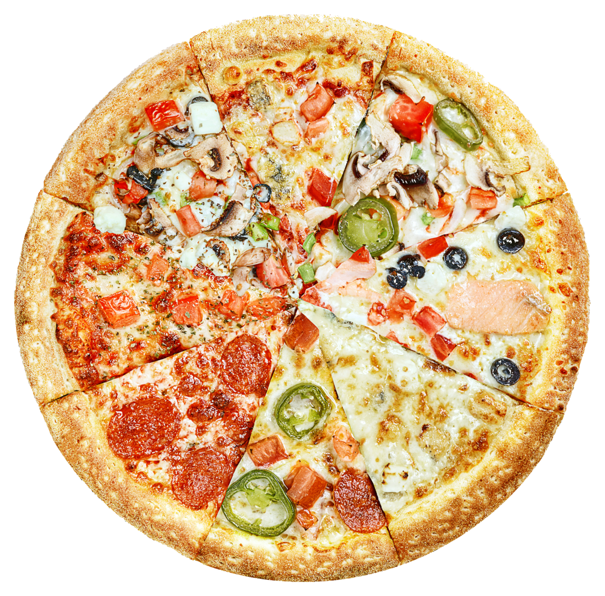 Pizza Make your Own con muchos ingredientes